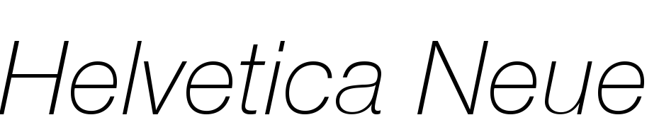 Helvetica Neue Cyr Thin Italic Polices Telecharger
